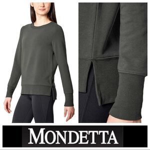 NEW! NWT MONDETTA Ladies Lightweight Soft Crewneck Brushed Tunic Sweatshirt